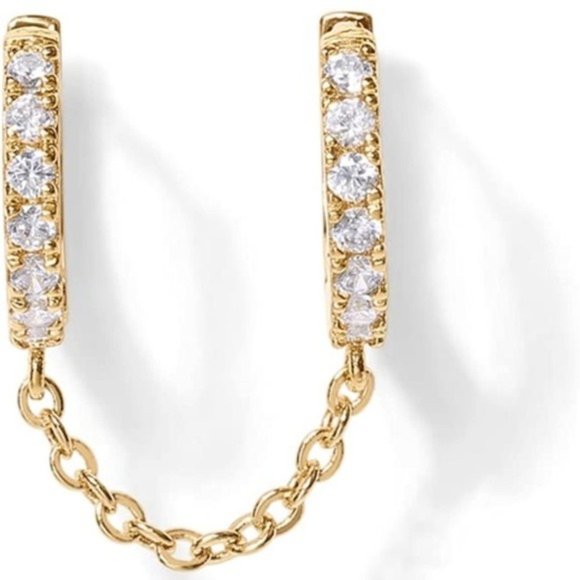 14K Gold Chain Earrings - Picture 1 of 3